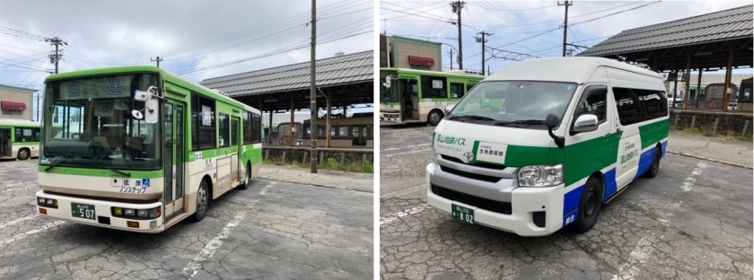 Bus and van used in pilot test