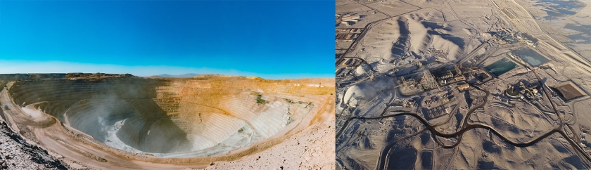 Esperanza deposit and concentrator plant at the Centinela copper mine